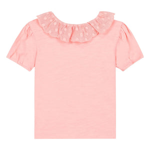 Bonton - Niris Baby Besticktes Poloshirt | Puderrosa