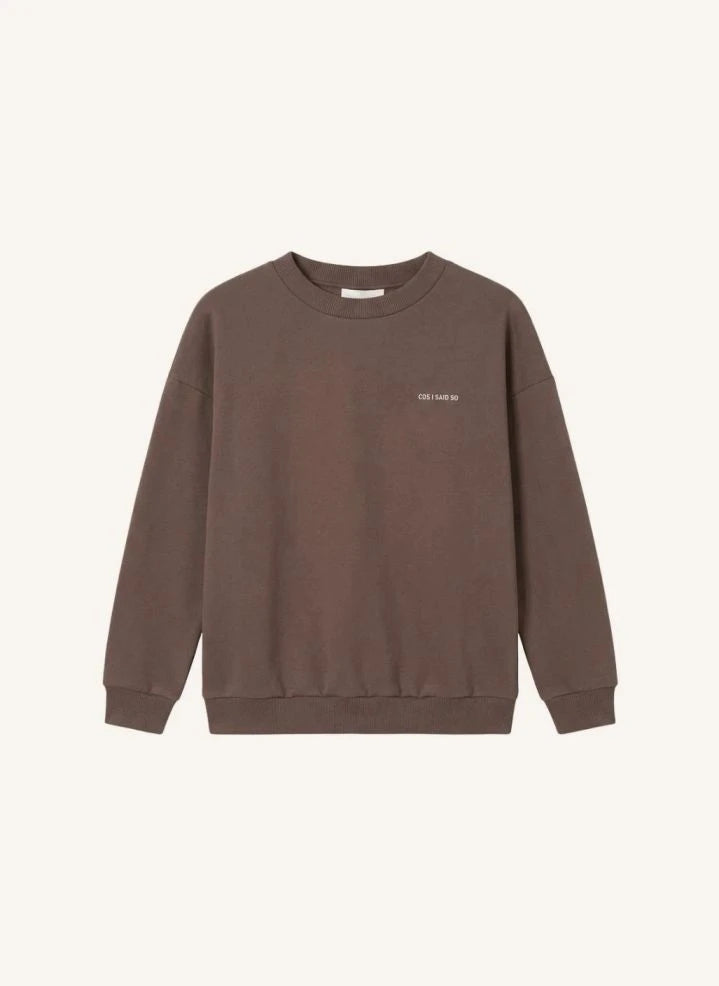 Cos I Said So - Same Kid Bio-Baumwoll-Sweatshirt | Grau