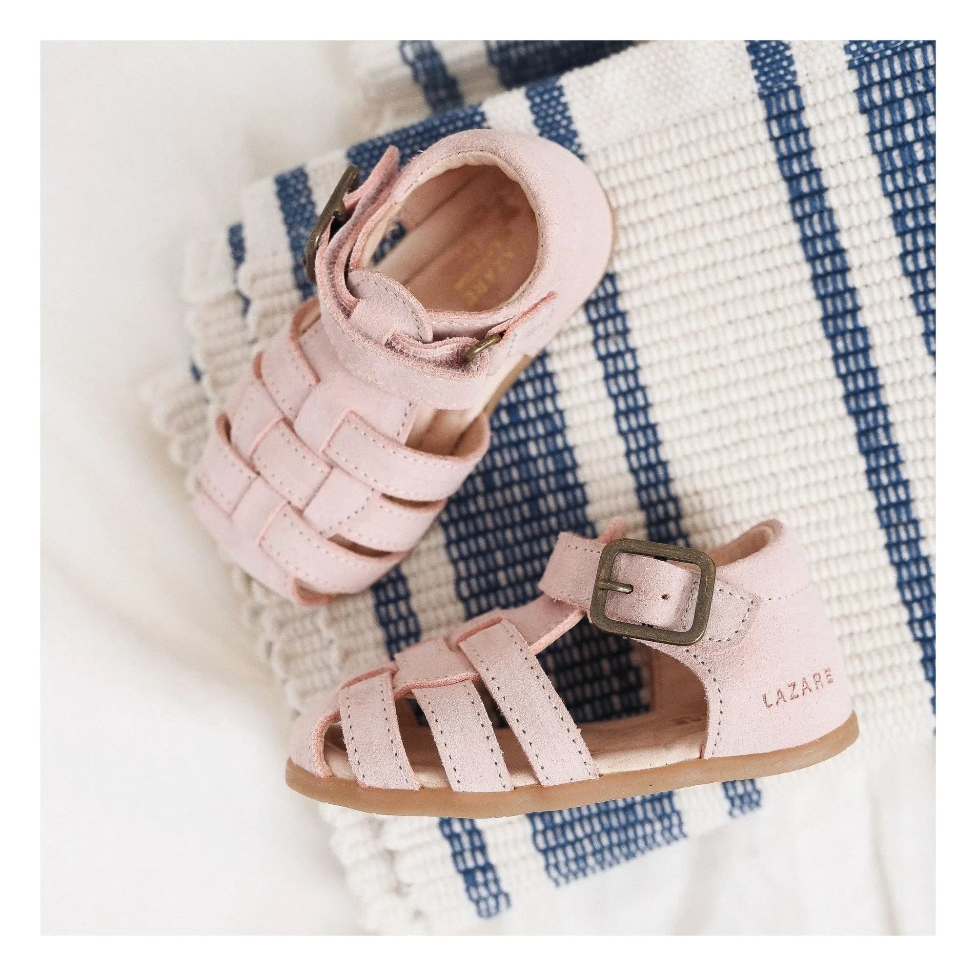 Lazare - Ernest Wildleder-Sandalen | Puderrosa