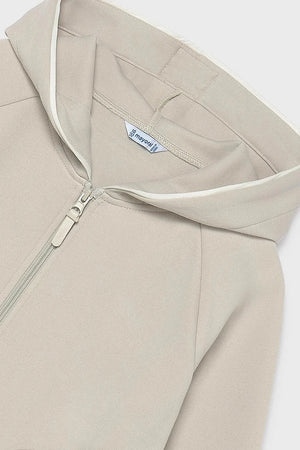 Çocuklar için pamuklu fermuarlı ve капüşonlu Mayoral sweatshirt