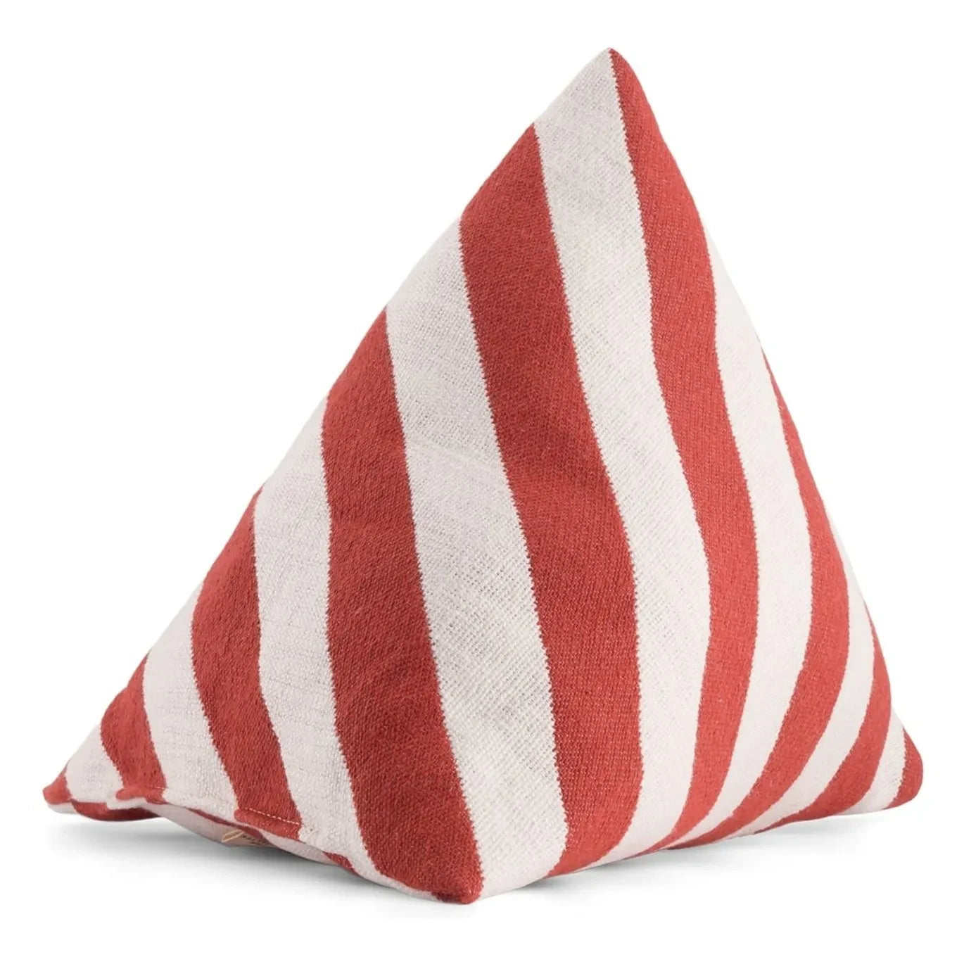 The Socialite Family - Divino Jacquard gestreiftes Kissen | Ziegelrot