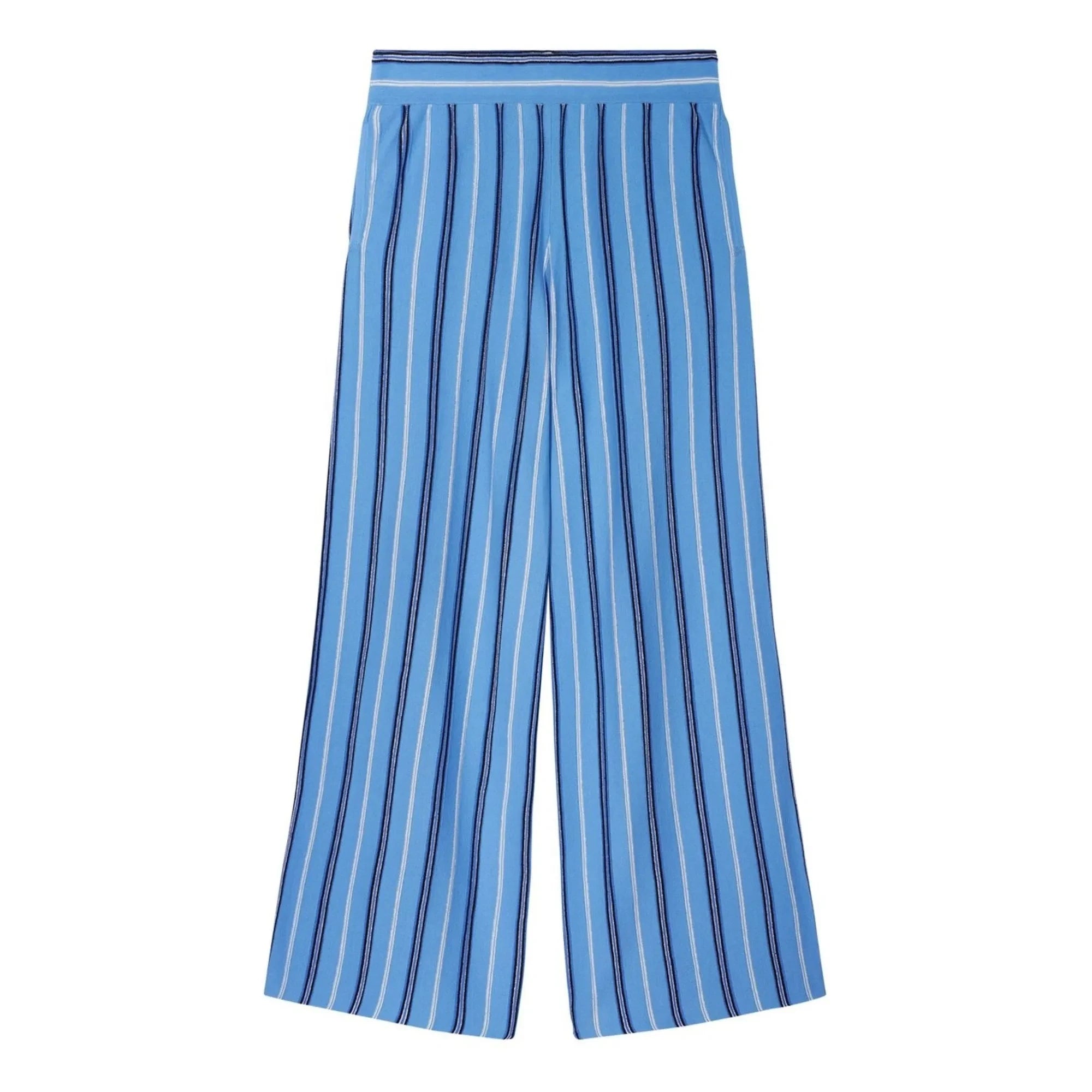 Bompard - Hose aus Leinen, Baumwolle und Seide mit Streifen | Blau