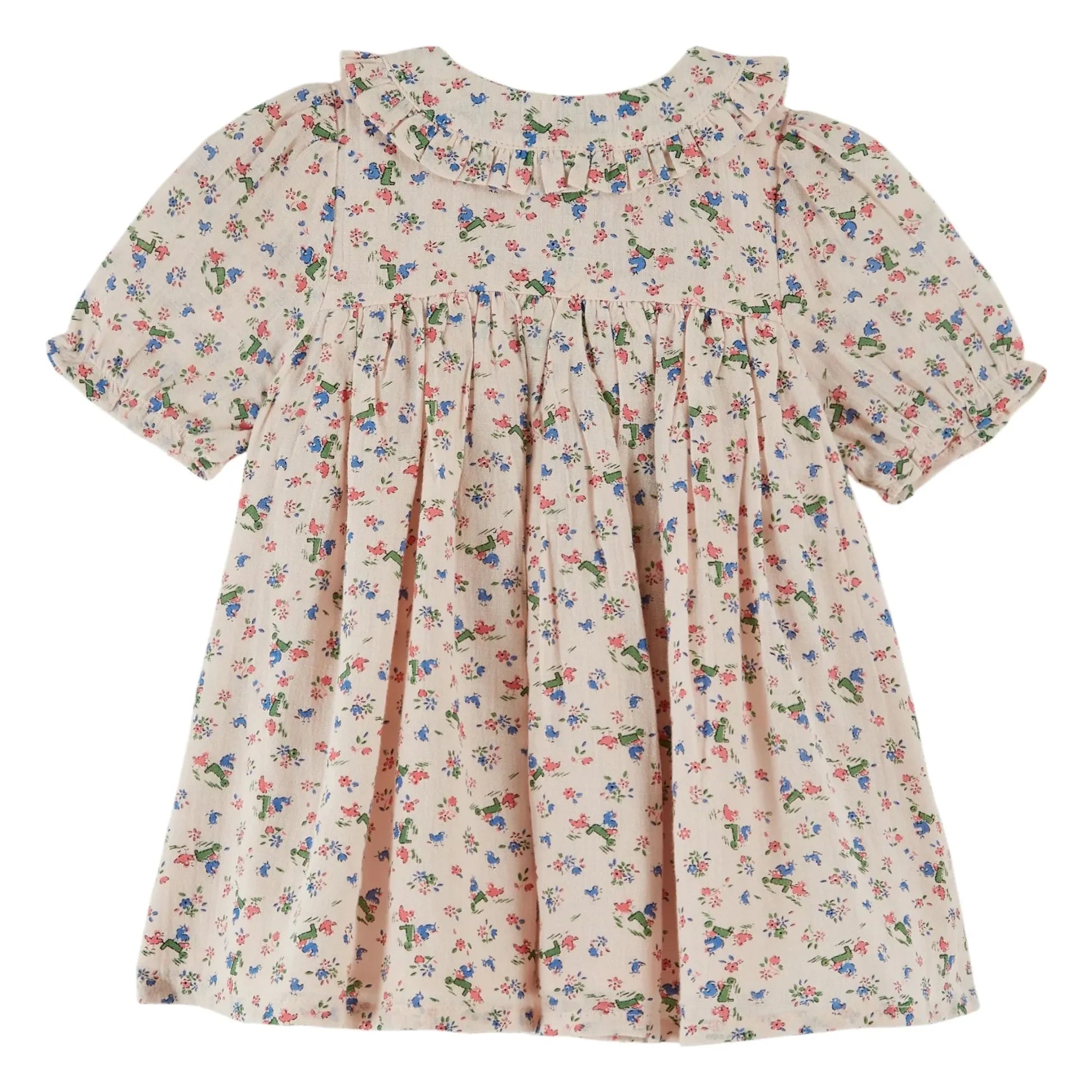 Emile et Ida - Weites Blumenkleid | Creme