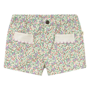 Cozmo - Shorts mit rosa Blumen | Ecru
