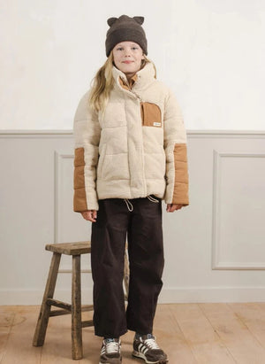 Töastie - Aus recyceltem Fleece gefütterte Helix-Daunenjacke | Beige