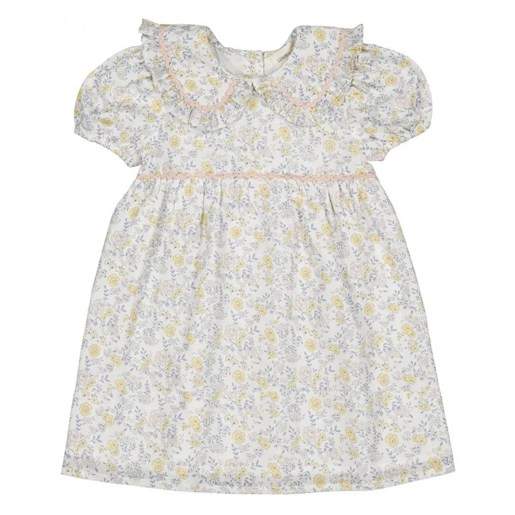 Louis Louise - Henrietta Blumenmuster-Kleid | Weiß
