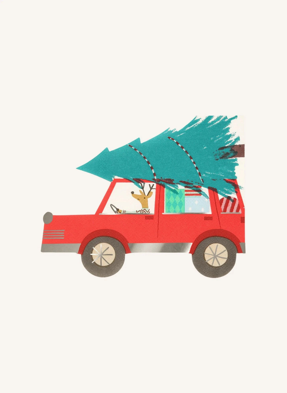 Meri Meri - Papierservietten Weihnachtswagen - 16er Set