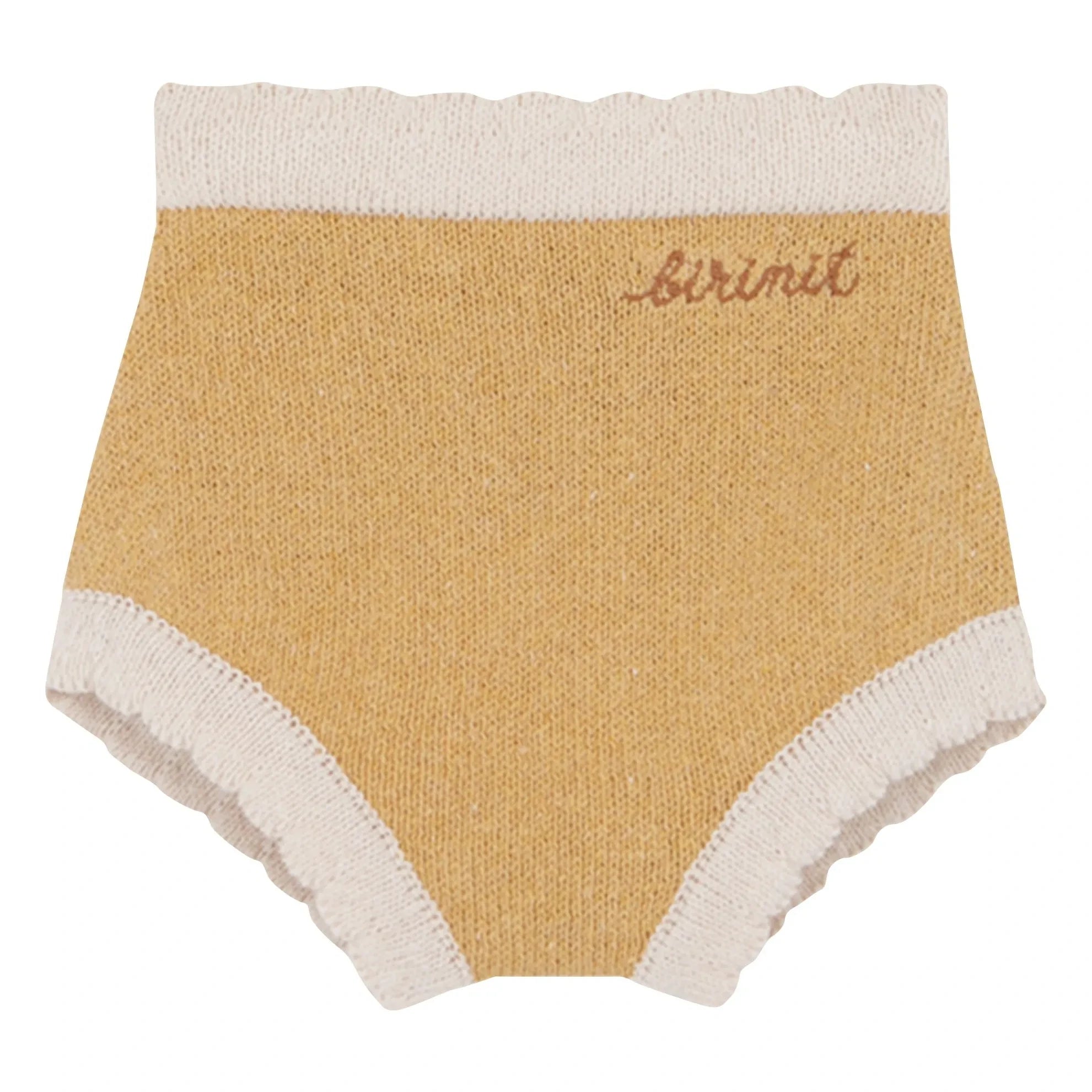 birinit - Sandfarbene Feinmaschige Wellenshorts für Babys