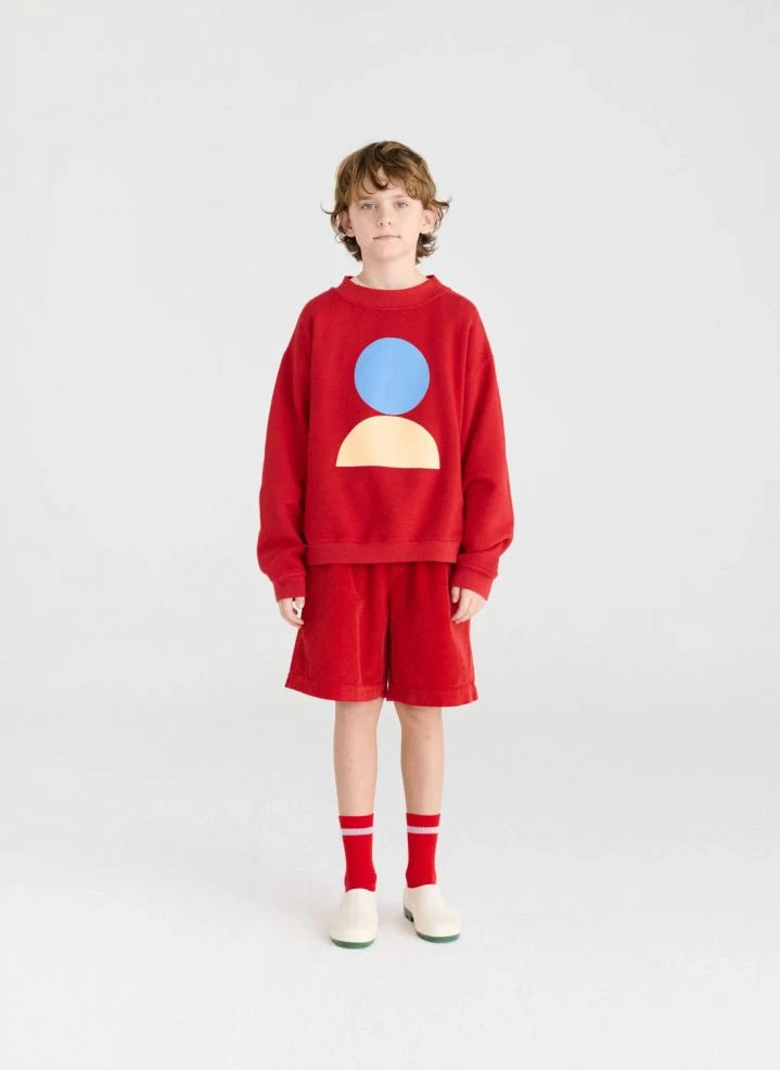 True Artist - Circles Bio-Baumwoll-Sweatshirt | Rot