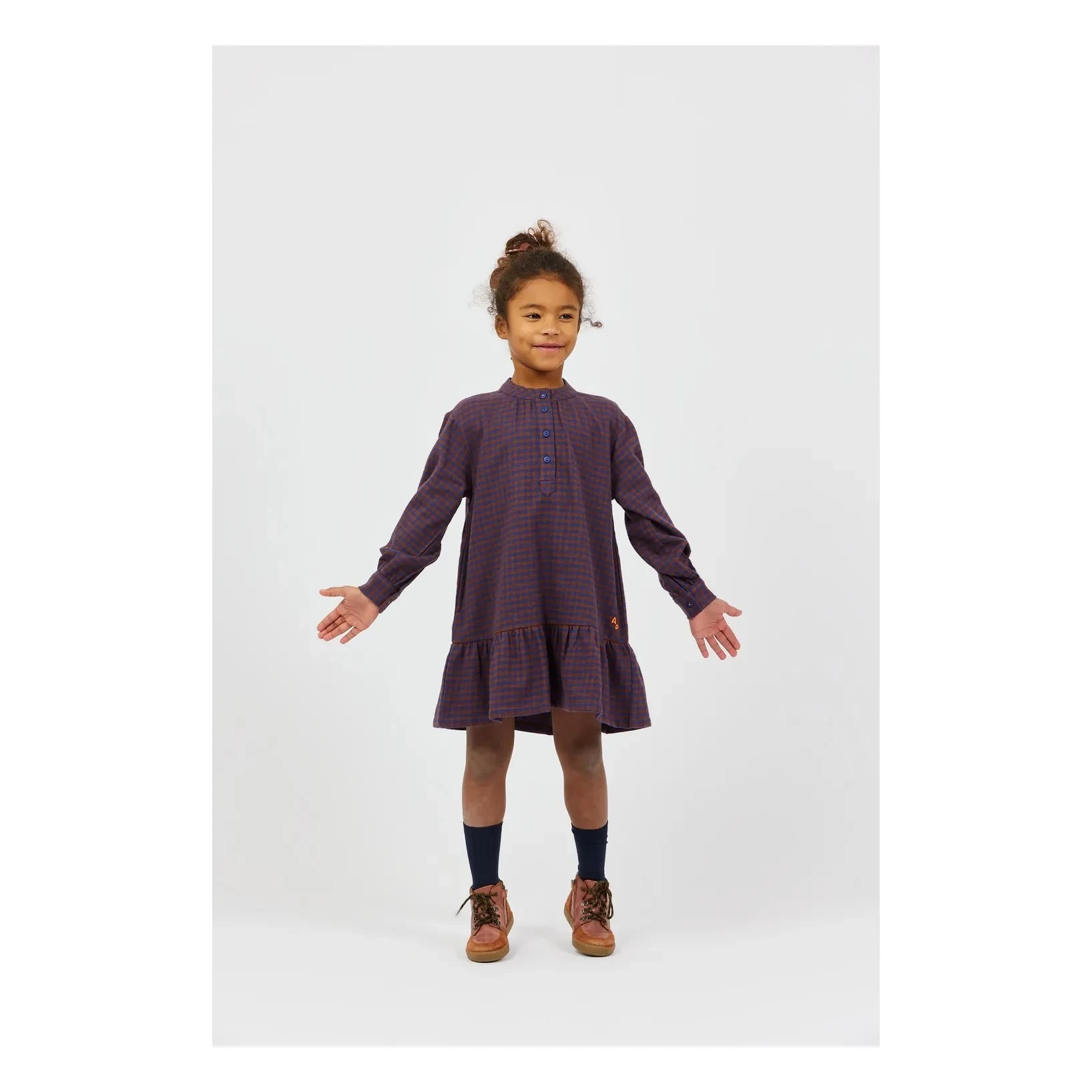 Arsène et Les Pipelettes - Kleid aus Bio-Baumwolle mit Vichy-Karo | Braun