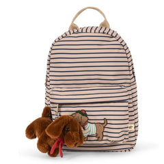 Konges Sløjd - Nohr Mini gestreifter Rucksack | Beige