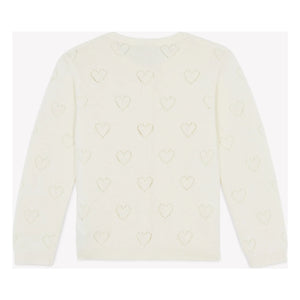 Bonton - Lilou Cœurs Strickjacke | Ecru