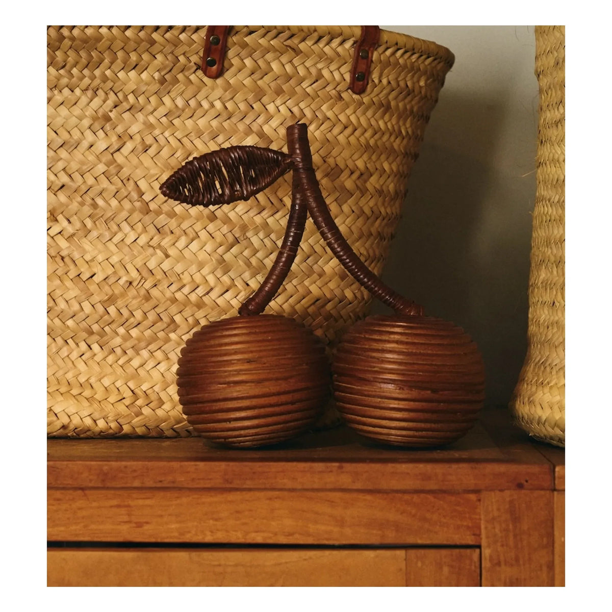 Anna + Nina - Kirschkorb aus Rattan