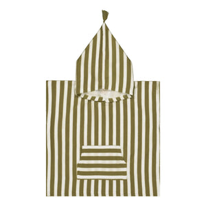 Rose in April - Suzon gestreifter Strandponcho | Khaki
