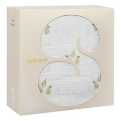 Soft Spot - Birne Bio-Baumwoll-Spannbettlaken | Pear