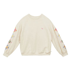 a.p - Besticktes Sweatshirt aus Bio-Baumwolle | Sand