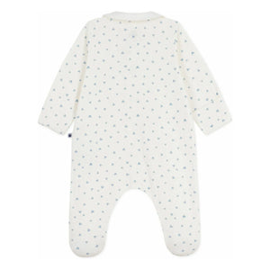 Petit Bateau - Strampler Herzen aus Bio-Velours | Weiß