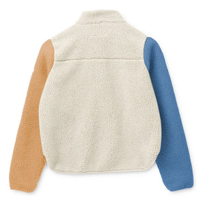 Liewood – Nelson Sherpa Jacke mit Farbblock aus recycelter Faser | Grün