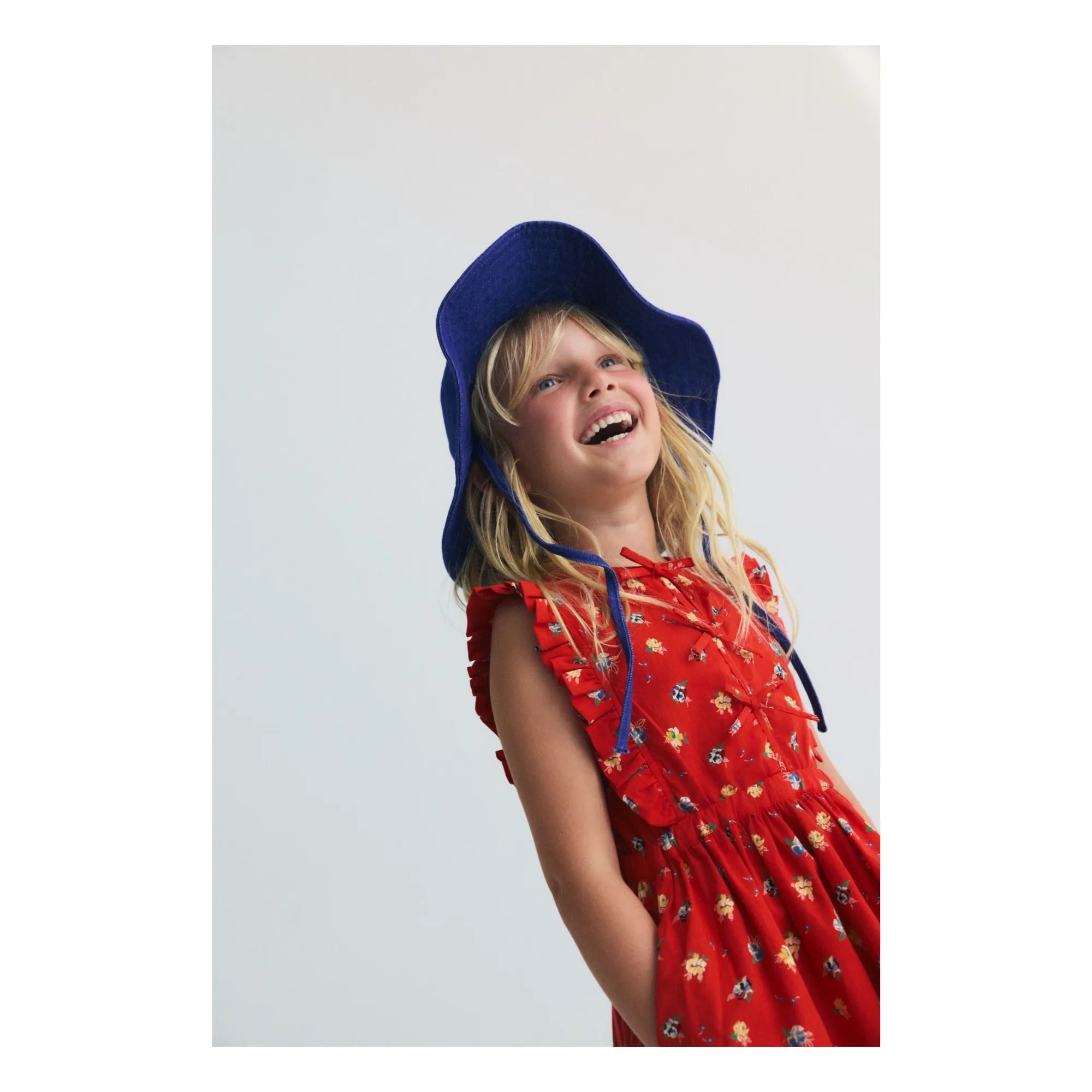 the new society - Amapola Bio-Baumwoll Kleid mit Blumenmuster | Rot