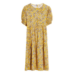 Bellerose - Atomic Bedrucktes Volantkleid | Senfgelb