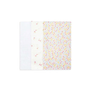 Avery Row Muslin Squares, Set of 3 - Wildflower Garden-Muslin Squares-Wildflower Garden-One Size | Natural Baby Shower