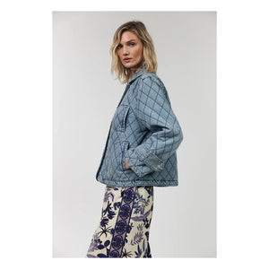 Lollys Laundry - Viola Kapitone Baumwolljacke | Denimblau