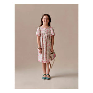 Bonpoint – Lysiane Fleurie Rüschenkleid aus Bio-Baumwolle | Rosa