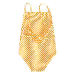 Ina Swim - Mara Çizgili Tek Parça Mayo | Turuncu
