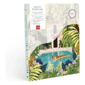 La Petite Épicerie - Tiger ruht in meinem Pool - Malen-nach-Zahlen-Set