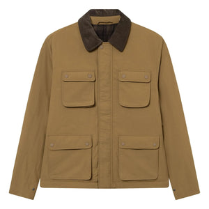 Les Deux - Nero Tech Jacket mit kontrastierendem Kragen | Camel
