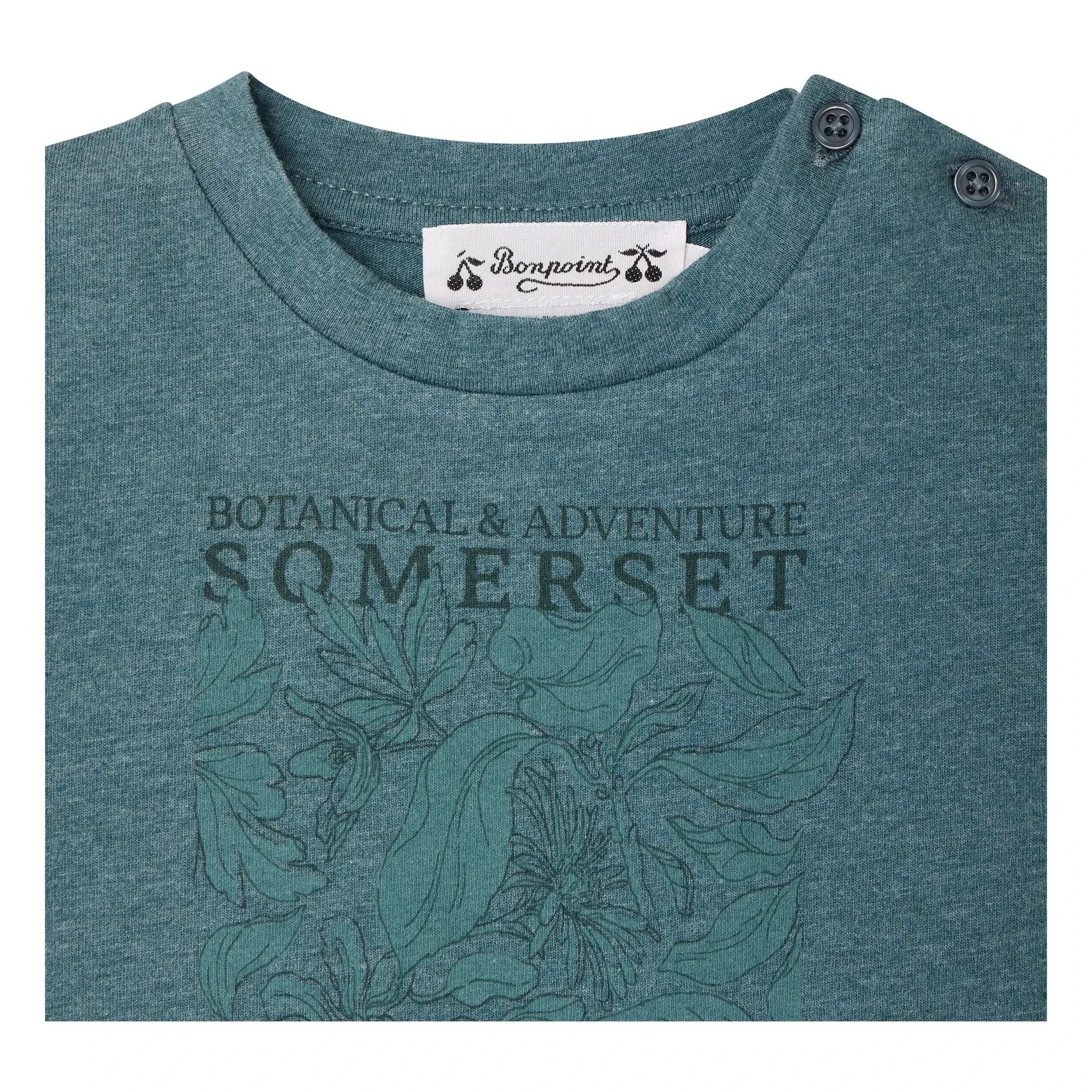 Bonpoint - Tom T-Shirt Bio-Baumwolle | Pfauenblau