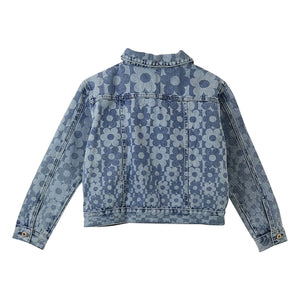 Fabula - Jeans Blumenjacke | Hellblau