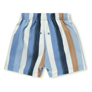 Molo - Newton Gestreifte Badeshorts aus recyceltem Material | Blau