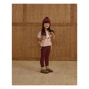 Rylee + Cru - Pointelle Leggings | Burgunderrot