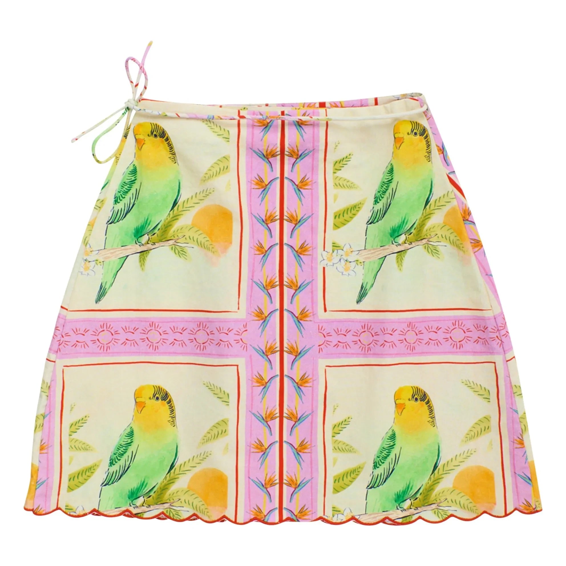 Maison Mangostan – Birds Patchwork Rock | Rosa