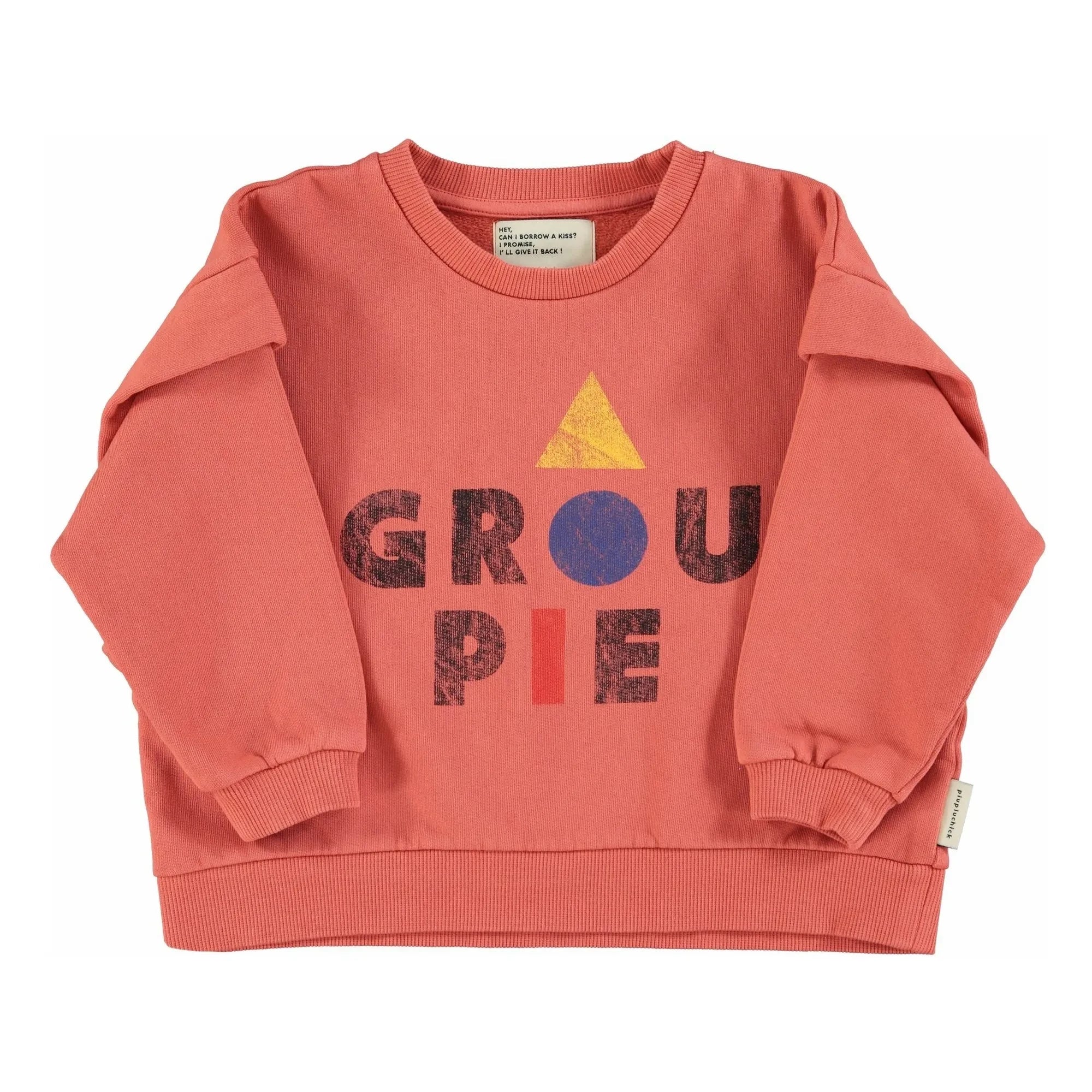 Piupiuchick – Groupie Sweatshirt aus Bio-Baumwolle mit Rüschen | Koralle