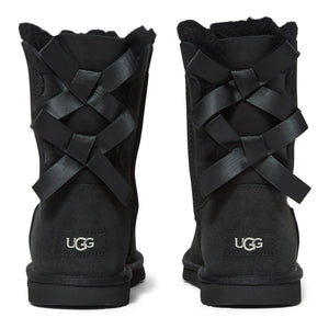 UGG - Bailey Bow Gefütterte Wildlederstiefel | Schwarz