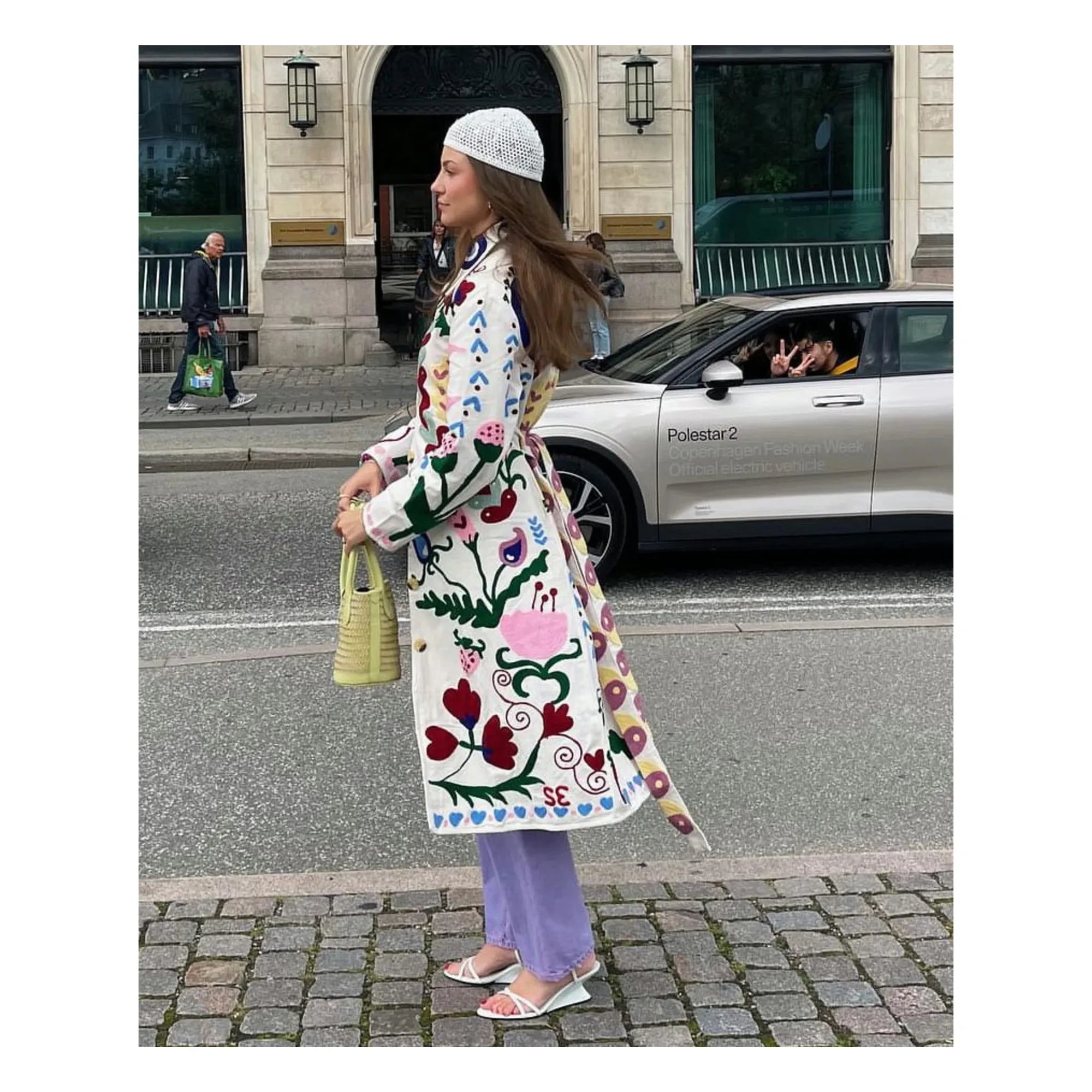 SISSEL EDELBO - Rosa-weißer Schwanenmantel | Weiß