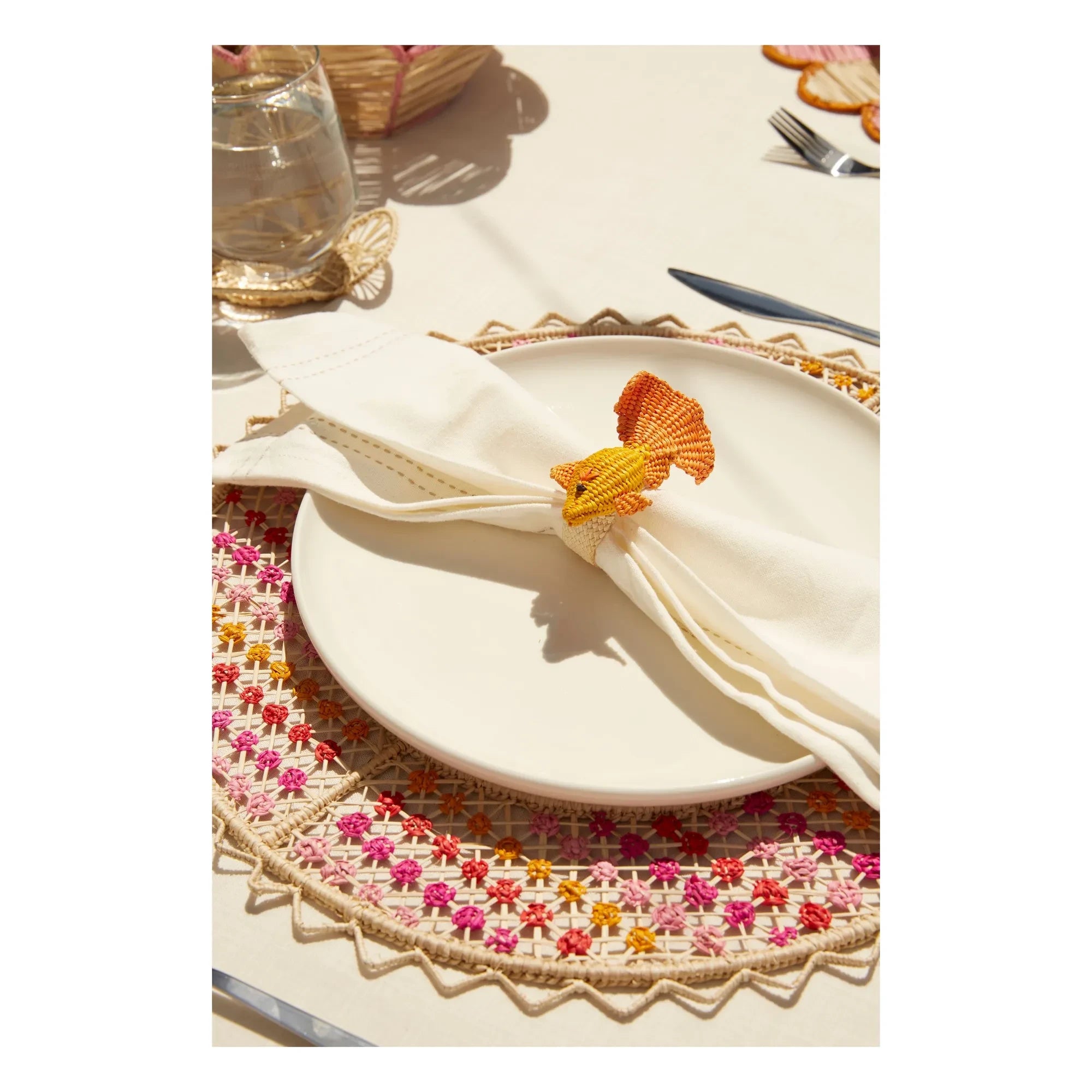 Coro Cora - Fisch-Serviettenring | Orange