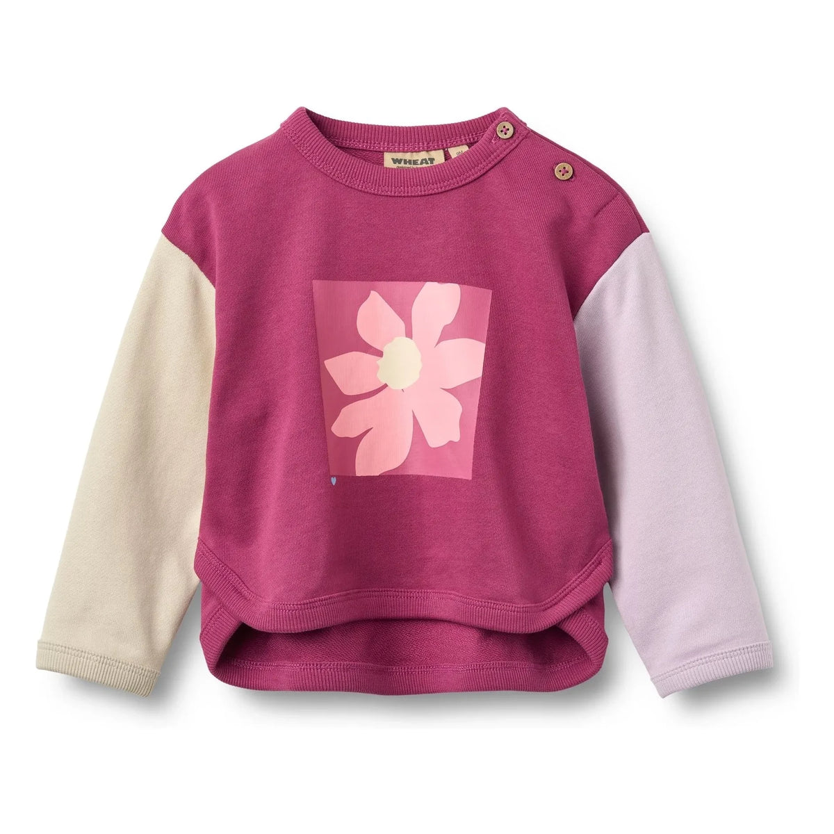 Wheat - Emery Fleur Bio-Baumwoll-Sweatshirt | Magenta