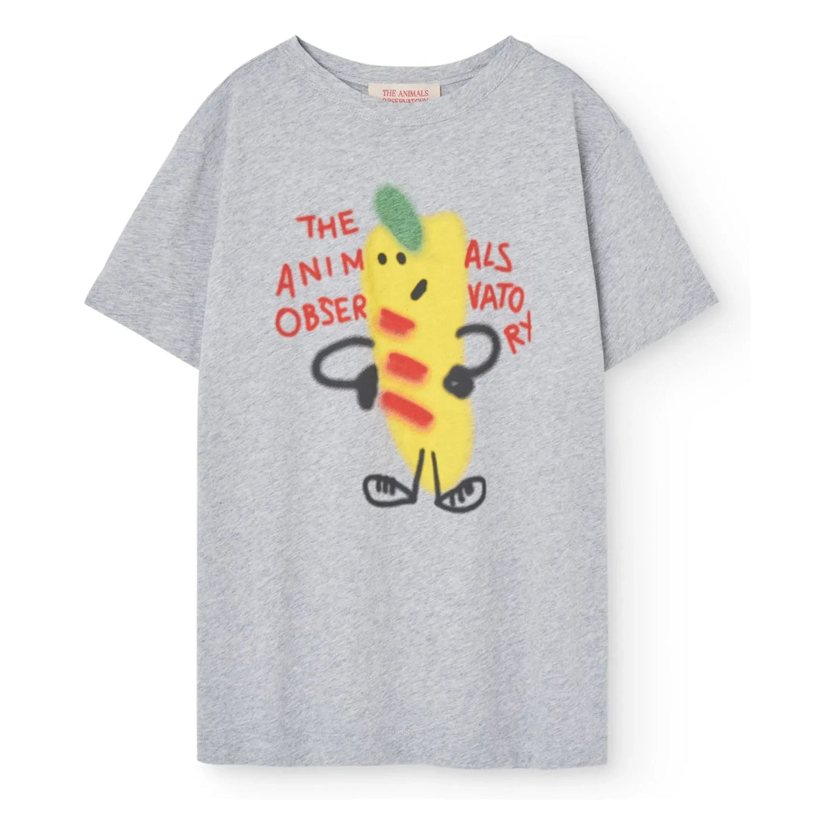 The Animals Observatory - Oversize T-Shirt mit großem Hahn | Heather Grau