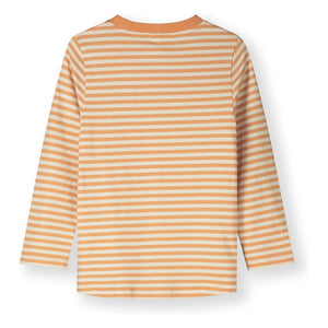 Gray Label – Gestreiftes T-Shirt aus Bio-Baumwolle | Aprikose