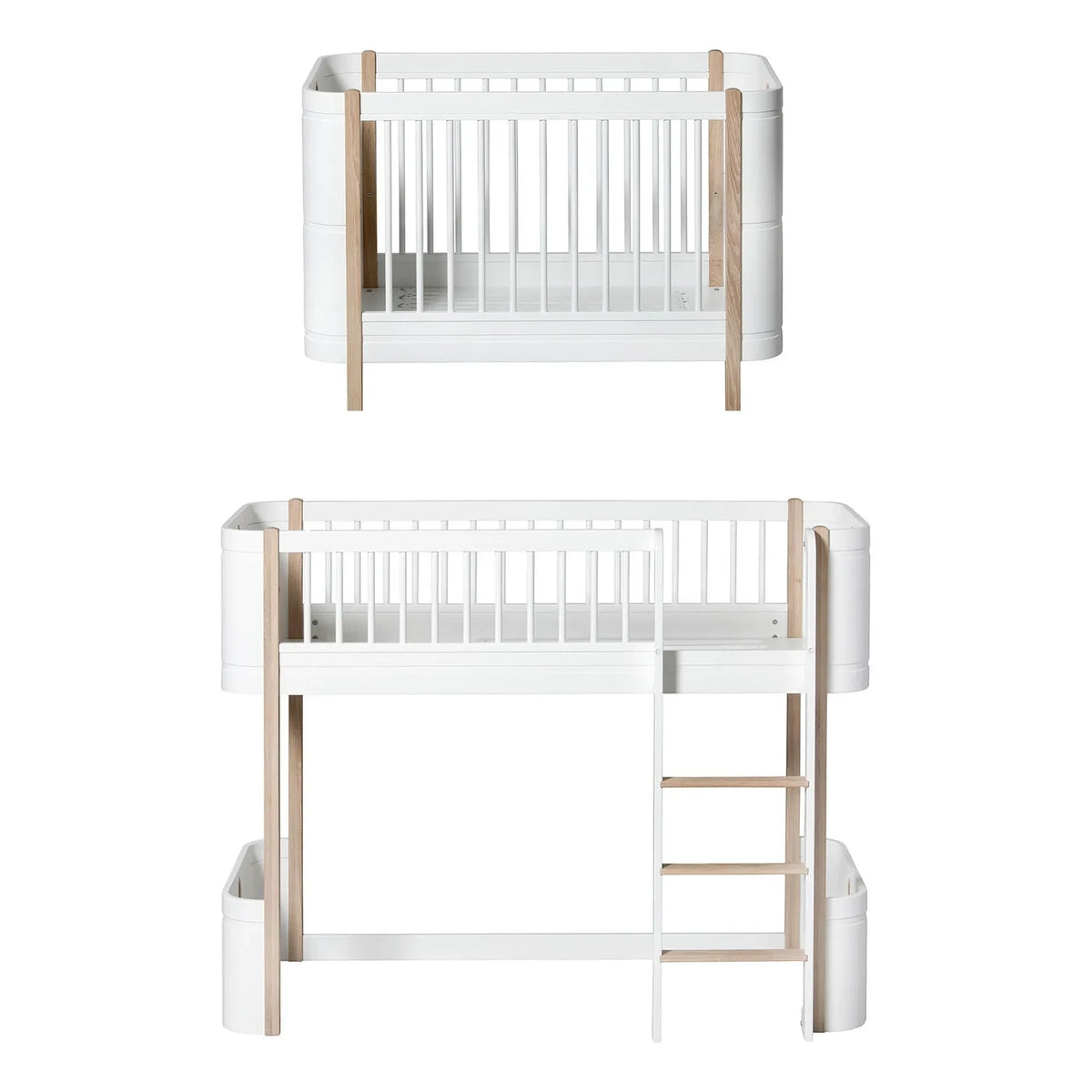 Oliver Furniture - Mini + Karyola Dönüşüm Kiti | Meşe