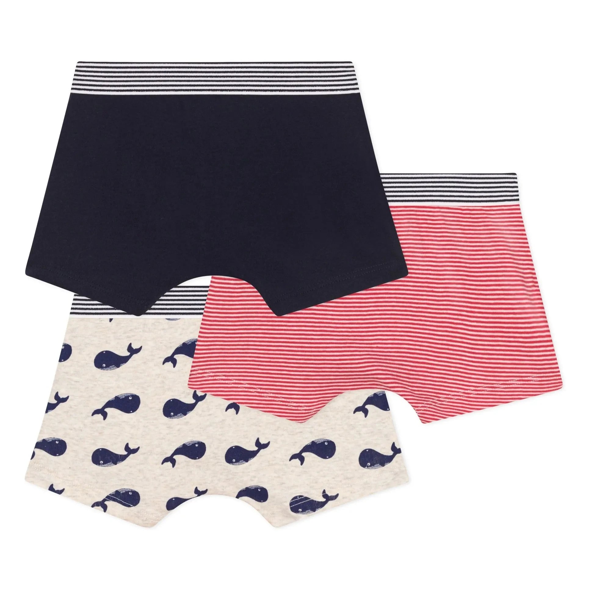 Petit Bateau - 3er Pack Mobidic Boxershorts aus Bio-Baumwolle | Marineblau