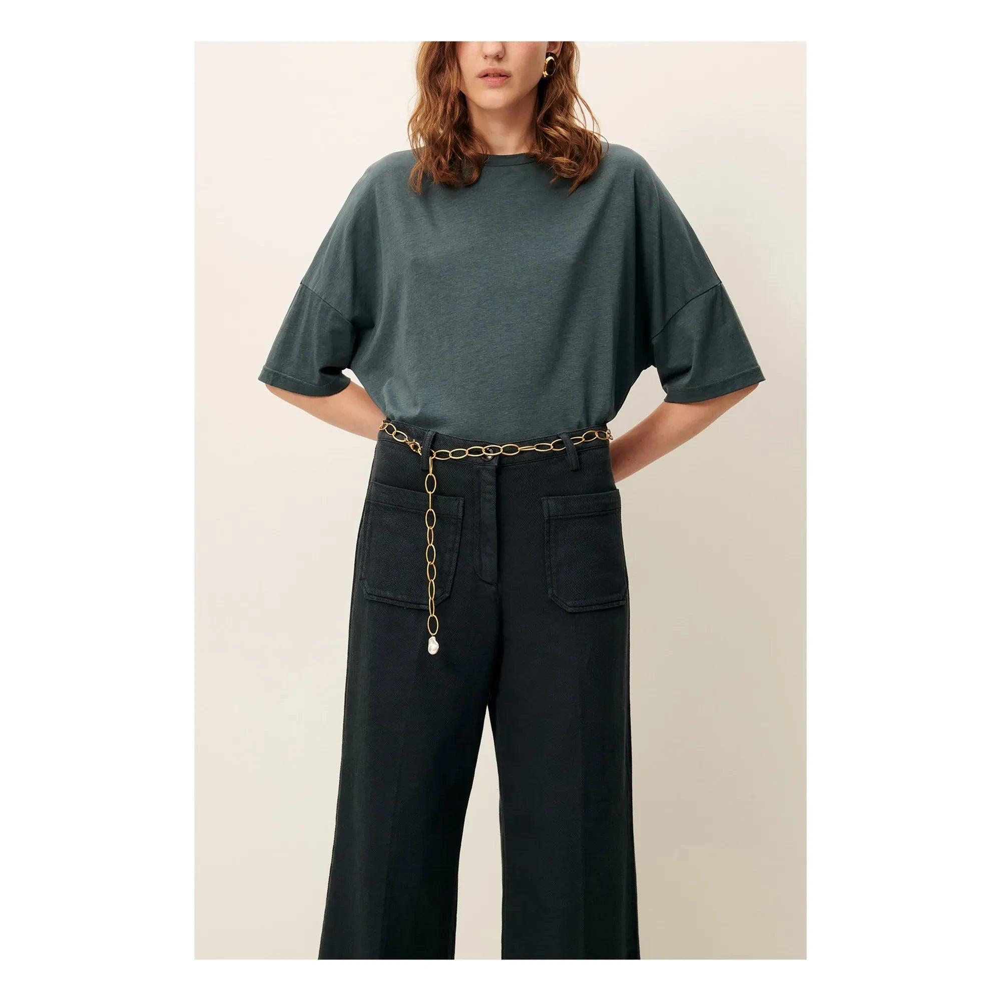 Sessùn – T-Shirt Dorel | Grau-Blau