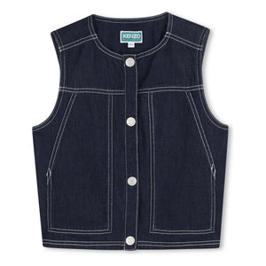 Kenzo - Kenzo Garden Ärmellose Jeansjacke | Dunkelblau