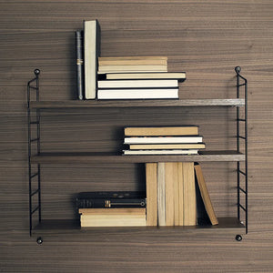 String Furniture - Walnuss Regal | Schwarz
