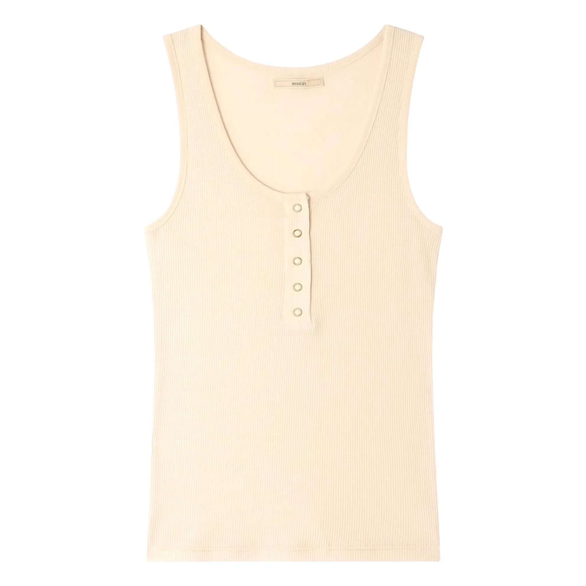 Sessùn - Camargo Spaghetti-Top | Ecru