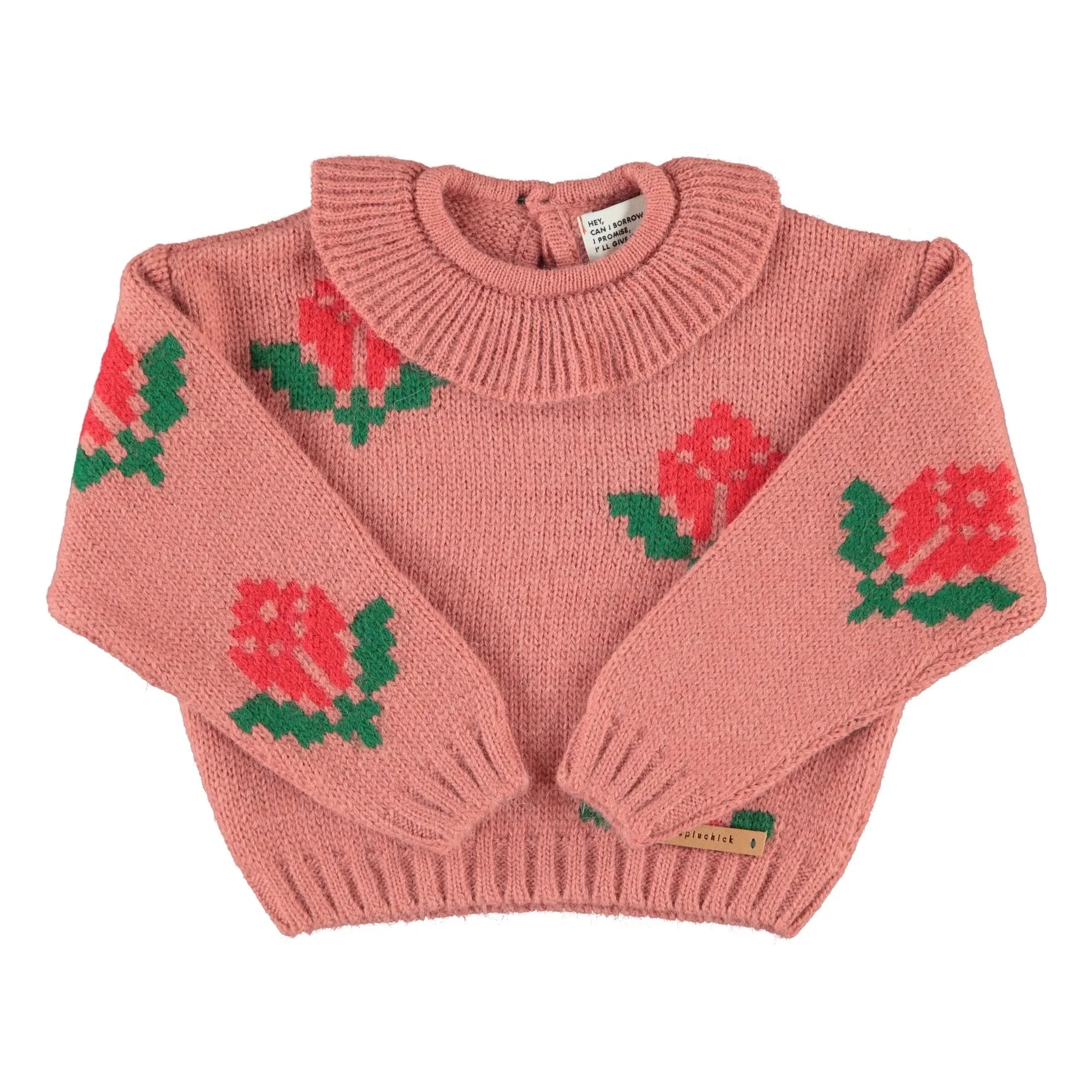 Piupiuchick - Pullover mit Blumenmuster | Rosa