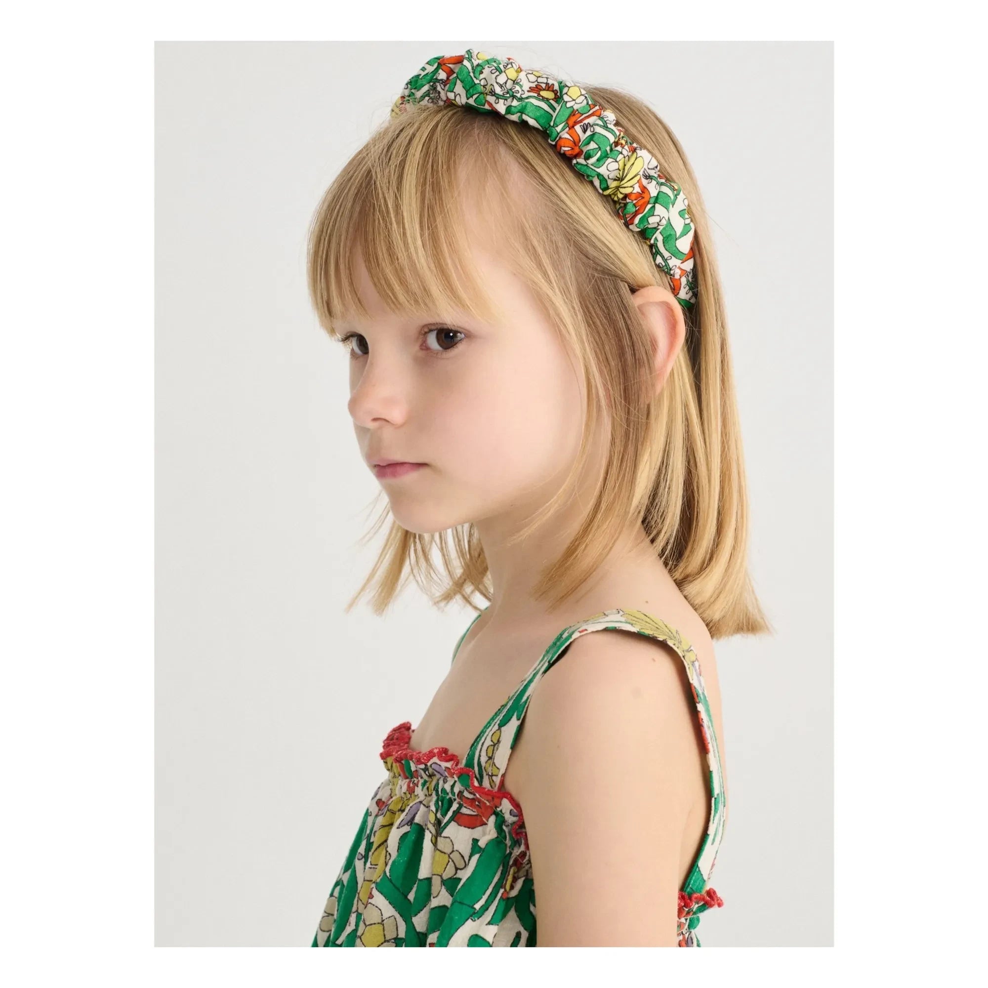 Bobo Choses – Haarband mit Blumenmuster aus recycelten Fasern | Weiß